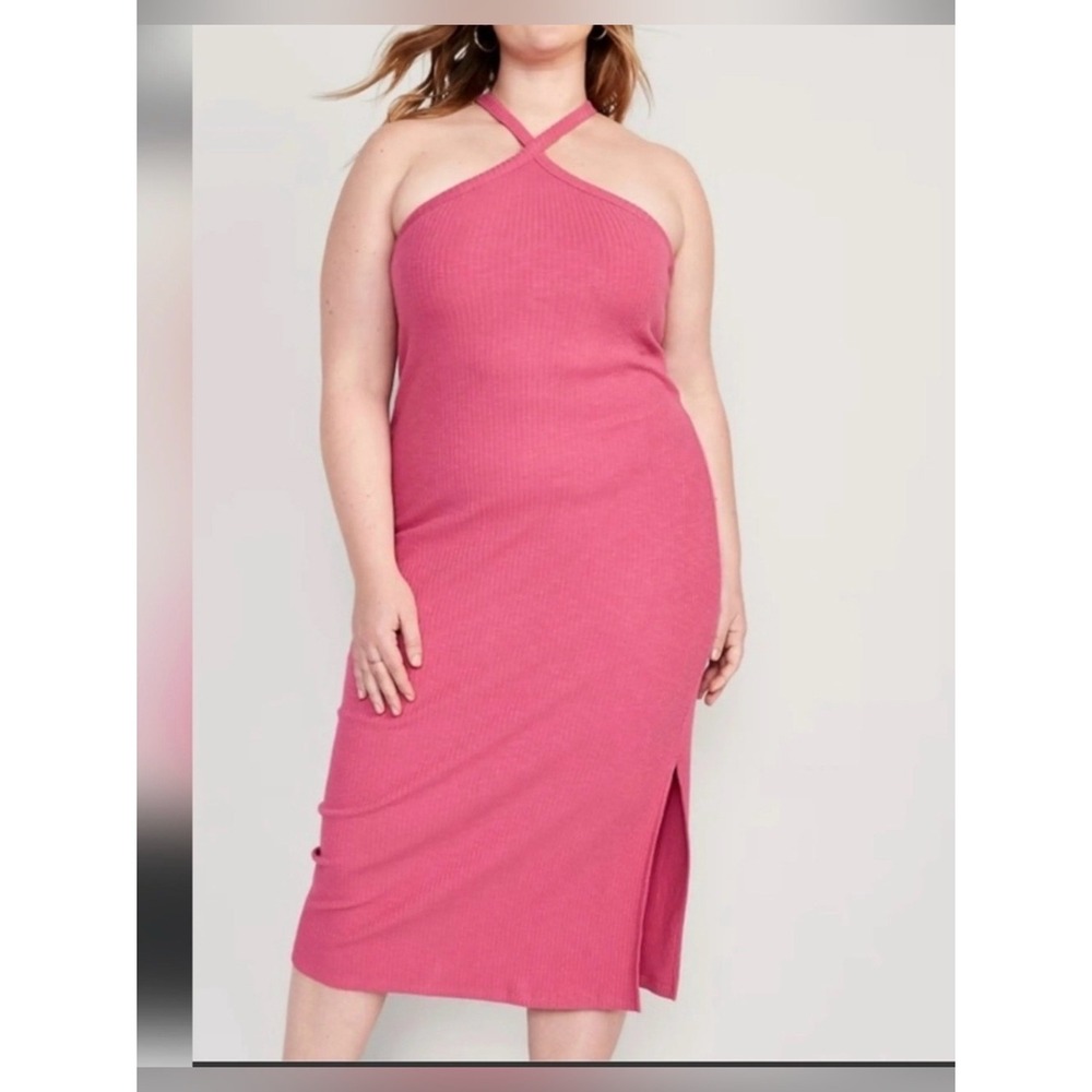 Old Navy Halter Pink Dress Size Large Petite